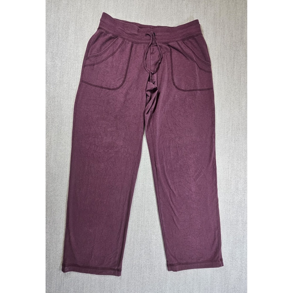 Athletic Burgundy Leggins Women's High Rise‎ Wide Leg Size Medium
